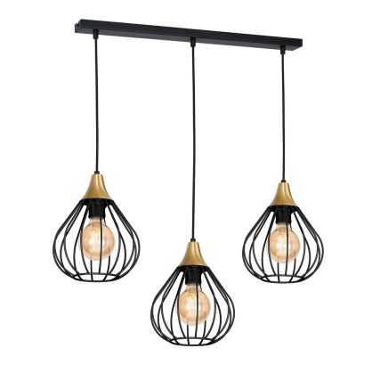 Lampa wisząca KANE BLACK 3xE27 MILAGRO MLP4795