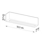 Kinkiet VEGA SL.0878 SOLLUX LIGHTING ceramiczny czarny prostokątny  - 4
