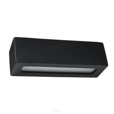 Kinkiet VEGA SL.0878 SOLLUX LIGHTING ceramiczny czarny prostokątny 