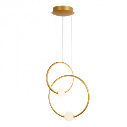 Lampa wisząca LOZANNA PND-20112035-2B-GD Italux Designerska brąz + białe kule