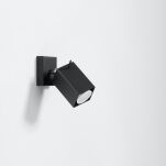 Designerska Lampa Ścienna Kinkiet MERIDA czarny SL.0099 SOLLUX LIGHTING nowoczesny klosz prostokątny - 2