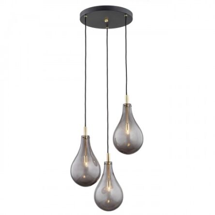 Lampa wisząca OAKLAND 6105 Argon dymione szklane klosze 3xG9