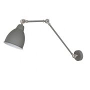 LAMPA ścienna kinkiet Italux Sonny  MB-HN5011-1-GR wykonana jest ze stali o szarym wykończeniu w stylu industrialny łamana  