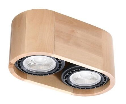 Lampa sufitowa BASIC SL.0914 SOLLUX LIGHTING drewniana podwójna tuba