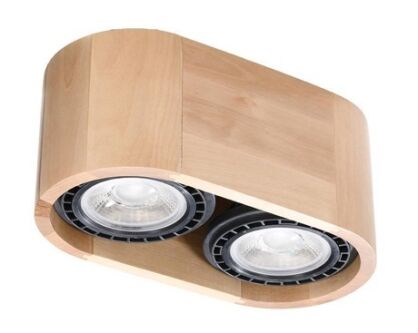Lampa sufitowa BASIC SL.0914 SOLLUX LIGHTING drewniana podwójna tuba