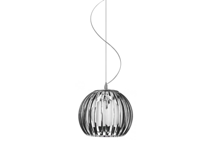 Lampa wisząca ARCADA M BLACK AZzardo AZ0363 okrągły prązkowany klosz czarny