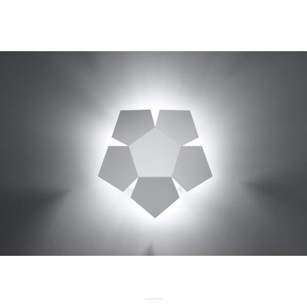 Kinkiet PENTA Biały SOLLUX  Lampa Ścienna NOWOCZESNY stal  SL.0422