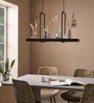 Lampa wisząca TRAY 105780 Markslojd metalowa na łańcuchu belka czarna stojak skandynawska - 2