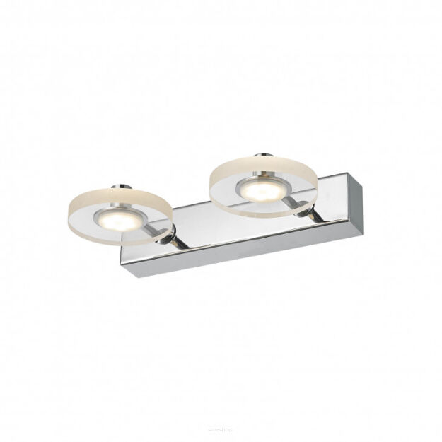 Kinkiet HARMONY MB1225/2 Italux PODWÓJNA NOWOCZESNA LAMPA ŚCIENNA LED CHROM 