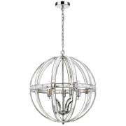 Lampa wisząca ORLANDO P05735CH COSMO light KRYSZTAŁOWE SZKŁO ażurowa kula NOWOŚĆ z serii ORLANDO
