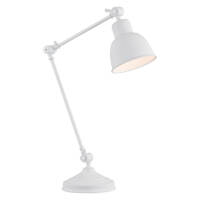 Lampa biurkowa EUFRAT 3194 Argon Biała regulowana wys. 45 cm