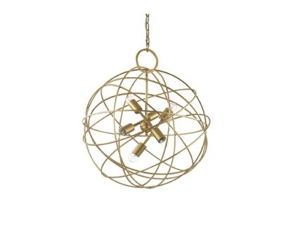 Lampa wisząca Konse SP6 156026  NOWOCZESNY IP20  METAL ZŁOTA OPRAWA W STYLU NOWOCZESNYM Ideal Lux LAMPA WEWNĘTRZNA 