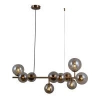 Lampa wisząca Frontera PND-40423-10A Italux bursztynowe kule art. deco