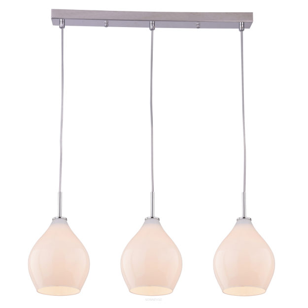 Lampa wisząca Kuala Lumpur - P03564WH Szklane klosze o opływowym kształcie NOWOCZESNY STYL