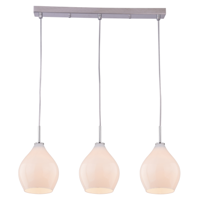 Lampa wisząca Kuala Lumpur - P03564WH Szklane klosze o opływowym kształcie NOWOCZESNY STYL