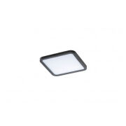 Oprawa wpuszczana Plafon Slim square 9 AZzardo czarna zaokrąglone boki IP44 3000K/ 4000K