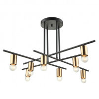 Lampa sufitowa NORMANI MDM3658/8 BK+BRO Italux LOFTOWA brązowo / czarna