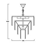 LAMPA WISZĄCA LAMPA WEWNĘTRZNA (WISZĄCA) ZUMA LINE AMEDEO PENDANT 17106/4+1-GLD - 3