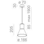 Lampa wisząca MODERN GLASS Flared TP E27 Aquaform 50533 - 3