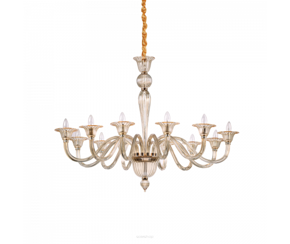 Lampa wisząca Żyrandol Brigitta SP12 199405  NOWOCZESNY IP20 E27 metal Ideal Lux OPRAWA W STYLU NOWOCZESNYM