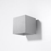 Lampa ścienna kinkiet Quad szary kostka SL.0058 SOLLUX LIGHTING techniczna nowoczesna kwadratowa