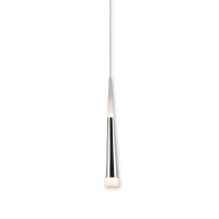 Lampa wisząca Brina 1 LED chrom AZzardo AZ0932 wykonana z metalu, aluminium i akrylu w kolorze chromu klosz w kształcie stożka