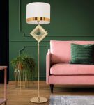 Lampa podłogowa BENARDI LDF 5529 (GD+WT) Lumina Deco złota 154 cm - 3