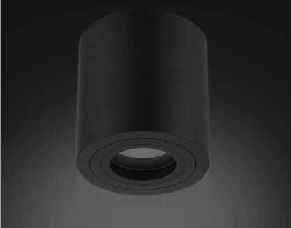 Lampa sufitowa natynkowa RULLO NERO IP44 ORLICKI DESIGN   czarna tuba techniczna IP44