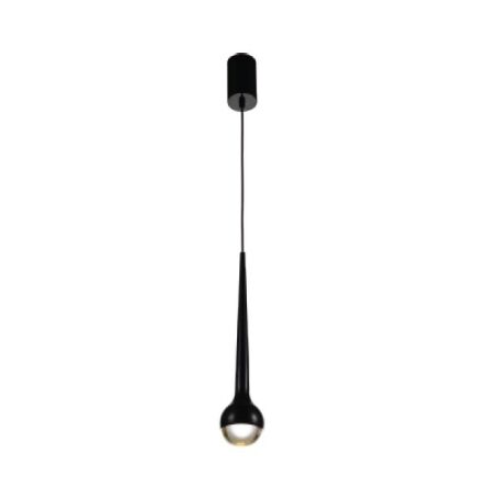 LAMPA WISZĄCA CAPPI NERO kuleczka pół transparentna pół czarna 
