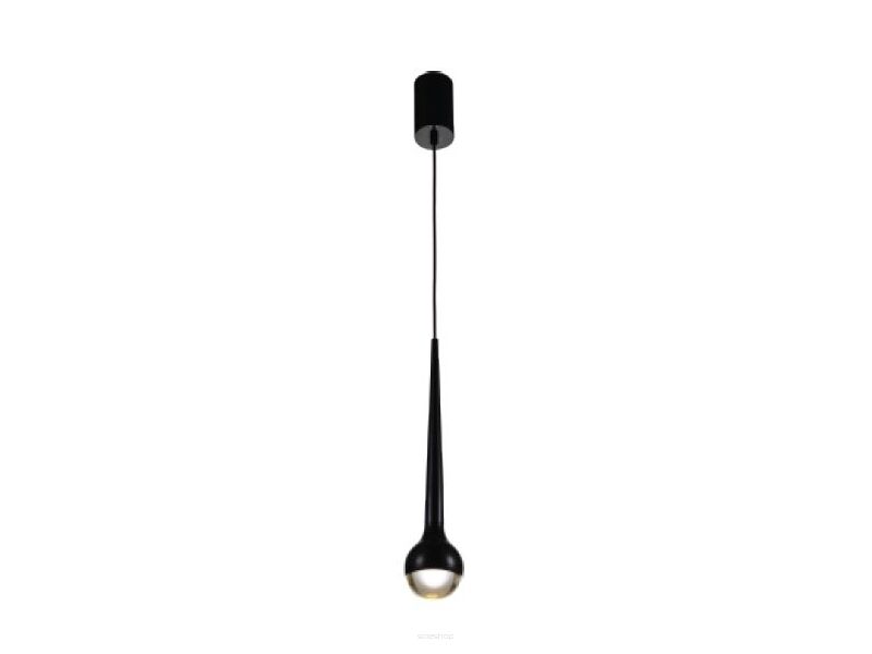 LAMPA WISZĄCA CAPPI NERO kuleczka pół transparentna pół czarna 