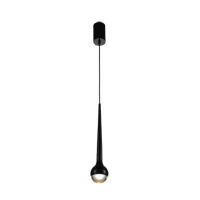 LAMPA WISZĄCA CAPPI NERO kuleczka pół transparentna pół czarna 