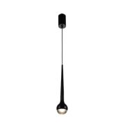 LAMPA WISZĄCA CAPPI NERO kuleczka pół transparentna pół czarna 