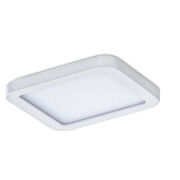 Lampa sufitowa wpuszczana Plafon Slim Square 9 AZzardo biała zaokrąglone boki 3000K/ 4000K