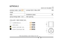 Kinkiet LETICIA 2 AZ2815 czarno/złota półokrągły regulowany kąt padania strumienia światła - 2