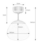 Plafon Rise 1L E27 108544 Markslojd biały/antyczny brąz Ø24,5cm - 2