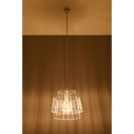 Lampa wisząca GATE SL.0662 SOLLUX BIAŁA DRUCIANY KLOSZ NOWOCZESNA - 3