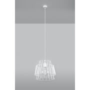 Lampa wisząca GATE SL.0662 SOLLUX BIAŁA DRUCIANY KLOSZ NOWOCZESNA