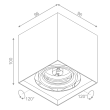 Oprawa natynkowa Squares 50x1 45911-0000-T8-PH-01 Aquaform  mr16 prostokątny różne kolory wykończenia - 2