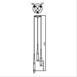 Lampa wisząca CONTE ZUMALINE MD1998A-3BL trzy podłużne klosze  ELEGANCKI DESIGN FUNKCJONALNOŚĆ - 3