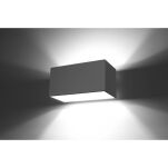 KINKIET QUAD MAXI SZARY PROSTOKĄT SOLLUX  Lampa Ścienna NOWOCZESNY stal  SL.0526 lampa  SOLLUX LIGHTING - 3