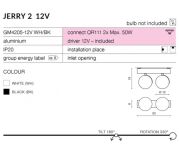 Reflektor Jerry 2 12V LED AZzardo GM4205 WH  AZ1369 biała regulowany strumień swiatła - 3