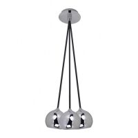 Lampa wisząca James FH5953-BCB-120 Italux  idealna do salonu z metalu w kolorze chromu kuliste klosze
