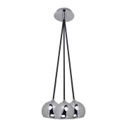 Lampa wisząca James FH5953-BCB-120 Italux  idealna do salonu z metalu w kolorze chromu kuliste klosze