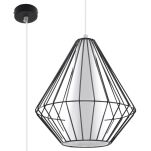 Lampa wisząca  DEMI  czarna SL.0298 Loftowa Nowoczesna   klosz z metalu druciany - 2