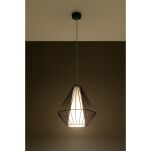 Lampa wisząca  DEMI  czarna SL.0298 Loftowa Nowoczesna   klosz z metalu druciany - 3