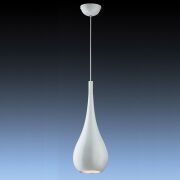 Lampa wisząca Lava White MA01986CA-00101 Italux  z metalu o wykończeniu białym klosz ma kształt łezki