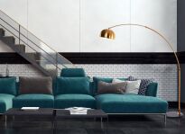 Lampa podłogowa AZURRO LDF 5508-B (MD) Lumina Deco łukowa mosiężna - 2