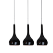Lampa wisząca Soul 3 Black AZzardo AZ0276 lampa wykonana jest z metalu i szkła oczarnym wykończeniu  - 2