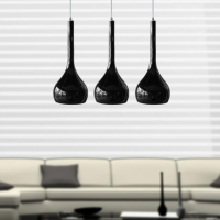 Lampa wisząca Soul 3 Black AZzardo AZ0276 lampa wykonana jest z metalu i szkła oczarnym wykończeniu 