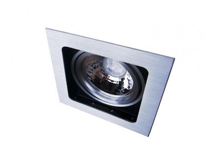 Oprawa wpuszczana nowoczesna techniczna Sisto 1 Aluminium AZzardo GM2109 ALU Az0793  czarny środek 